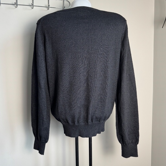 Dear‎ Rose New York Lightweight Button Front Cardigan Sweater Black Glitter XL - Picture 6 of 14